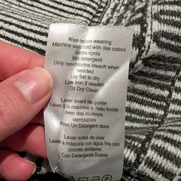 Pea in a Pod Maternity Gray White Boho Cardigan - Picture 6 of 8